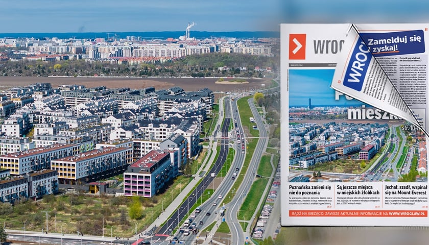 Widok z góry na osiedle Jagodno