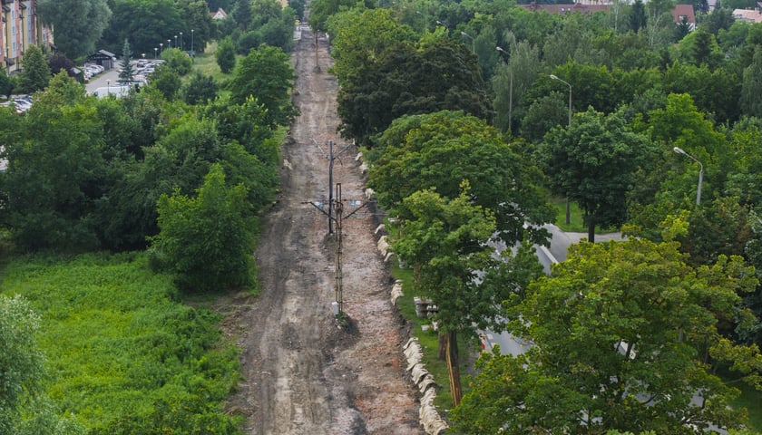 Remont torowiska na ulicy Kosmonautów