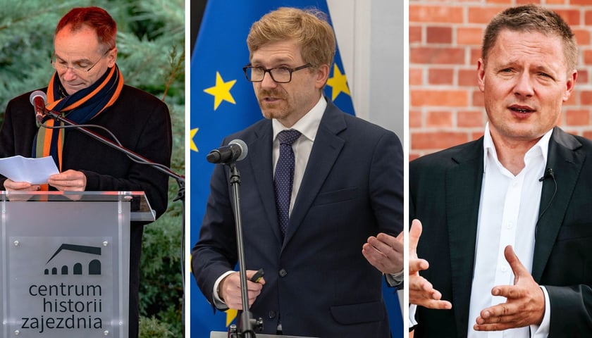 Uczestnicy debaty "Między miastem a regionem". Od lewej: Martin Kremer, dr hab. Wojciech Kucharski,  Rafał Rogulski
