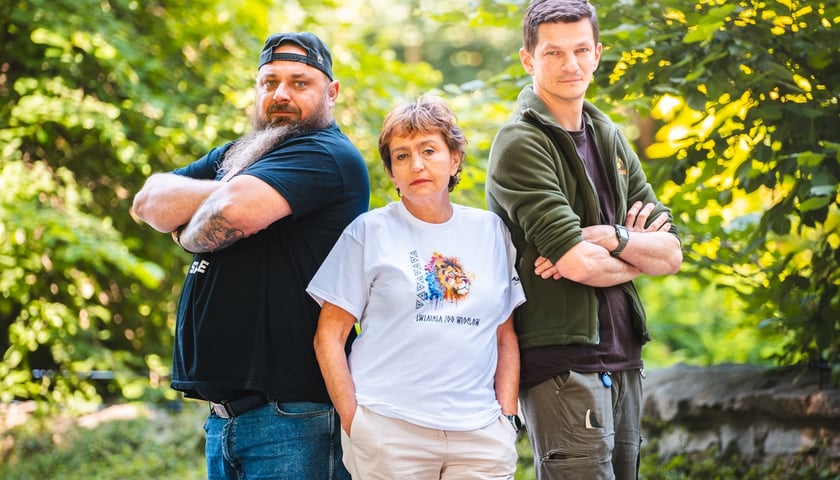 Łukasz Brzeziński, Bożena Pałczyńska i Karol Bubel z grupy ZOOrganizowanej
