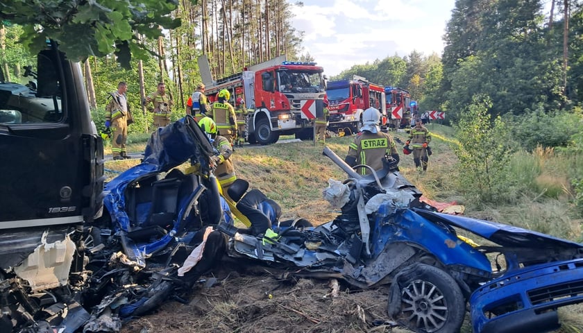 Wypadek na DK25 koło Oleśnicy