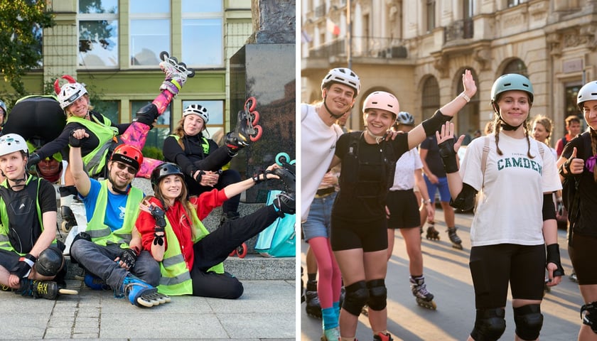 Kobiety i mężczyźni, podczas Night Skating Wrocław, 27 czerwca 2025