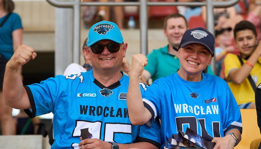 Kibice na meczu Panthers Wrocław z Centurions Cologne