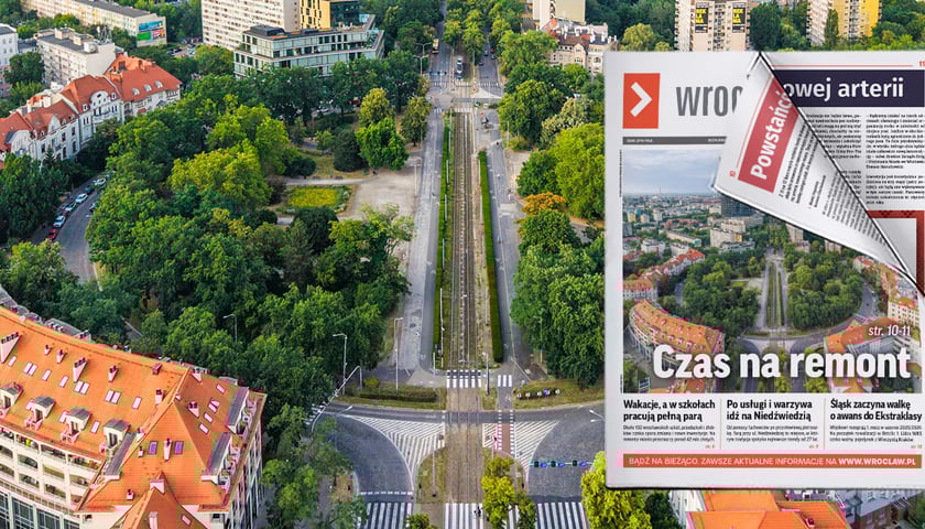 Rondo na ul. Powstańców Śląskich - widok z lotu ptaka