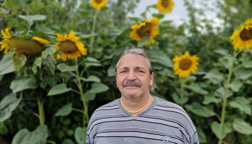 Spotkanie na Farmie Miejskiej 18 lipca 2025. Na zdjęciu Paweł Wojczak