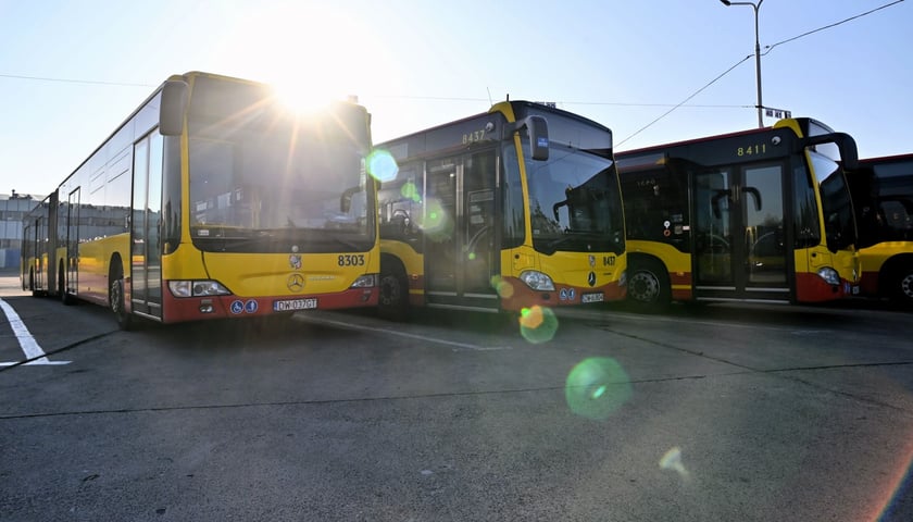 Zdjęcie ilustracyjne: autobusy na zajezdni MPK Wrocław 