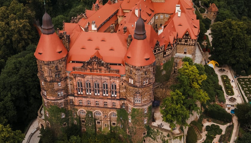 <p>Widok na Zamek Książ</p>