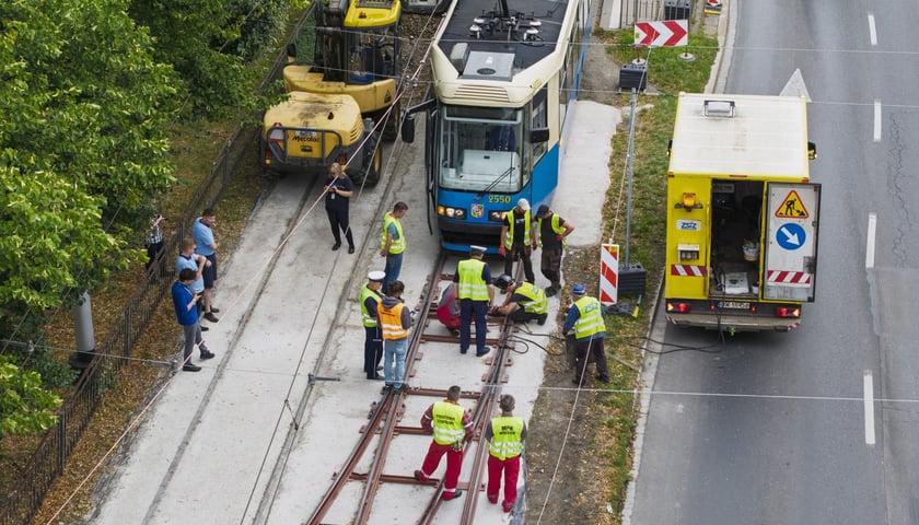 Wykolejenie tramwaju na Powstańców Śląskich / Jastrzębia - 31 lipca 2025 r.