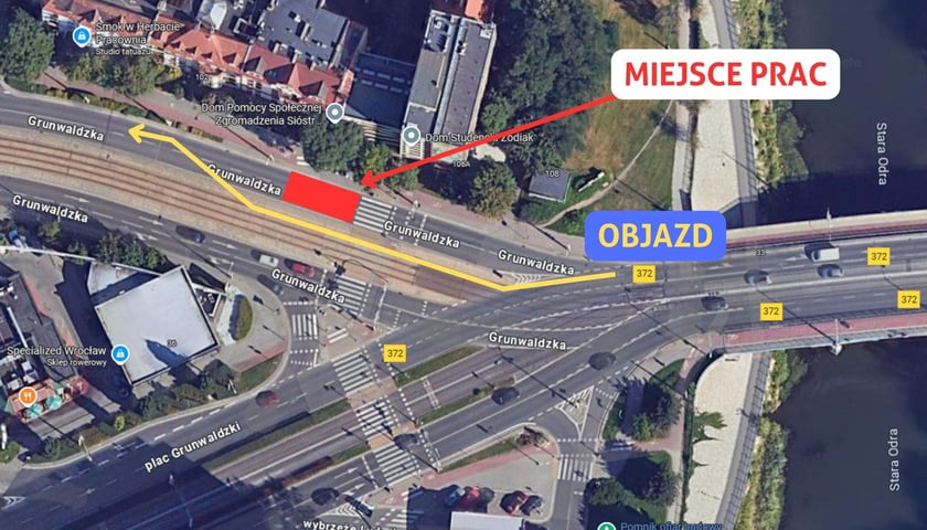 Miejsce prac MPWiK - Google Maps