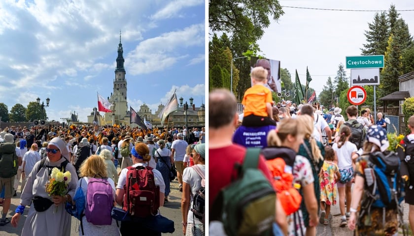 Uczestnicy 45. Pielgrzymki Wrocławskiej na Jasnej Górze w Częstochowie