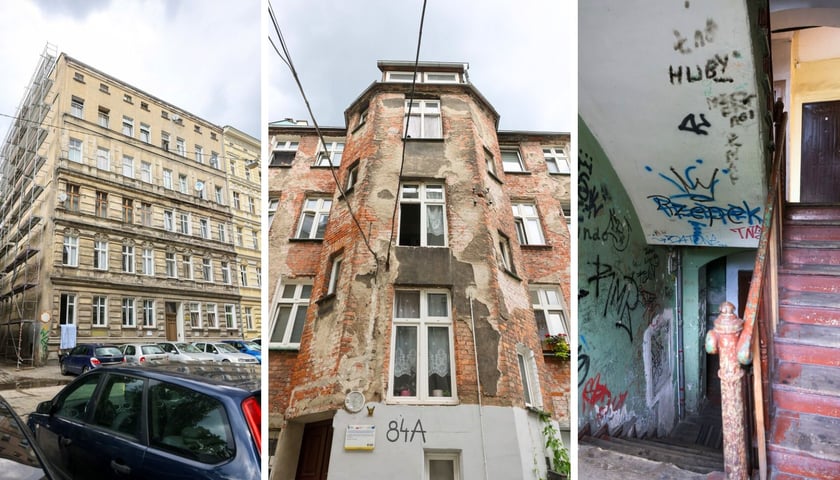 Kamienice przy Więckowskiego, Komuny Paryskiej i św. Jerzego na początku remontu w lipcu 2025