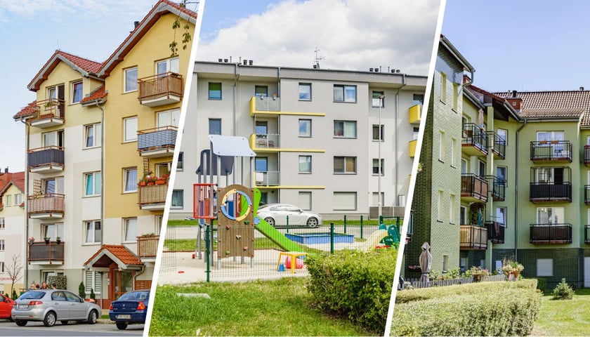 Bloki mieszkalne TBS Wrocław, zieleń, plac zabaw