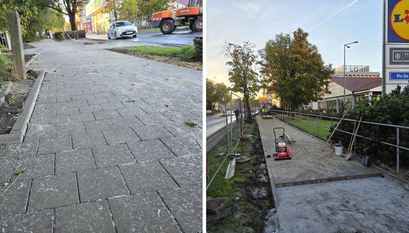 Remont chodnika na ul. Gubińskiej we Wrocławiu - 13.10.2025 r.