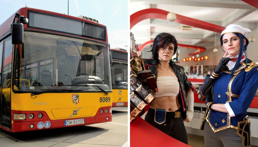 Autobus miejski | dwie dziewczyny w przebraniach na Dniach Fantastyki w Mediatece