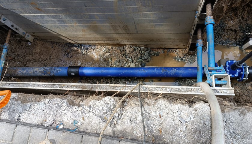 Prace przy wymianie sieci wodociągowej