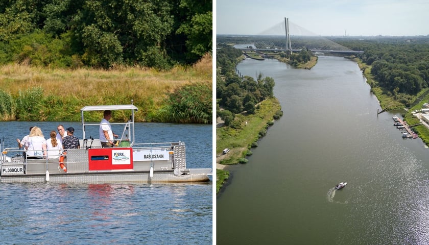 Prom na Odrze połączy osiedla Maślice i Osobowice. Zdjęcie na Odrę z drona