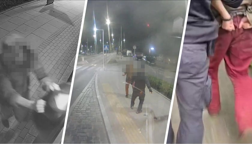 Mężczyzna, który pobił kierowcę autobusu, interwencja policjantów