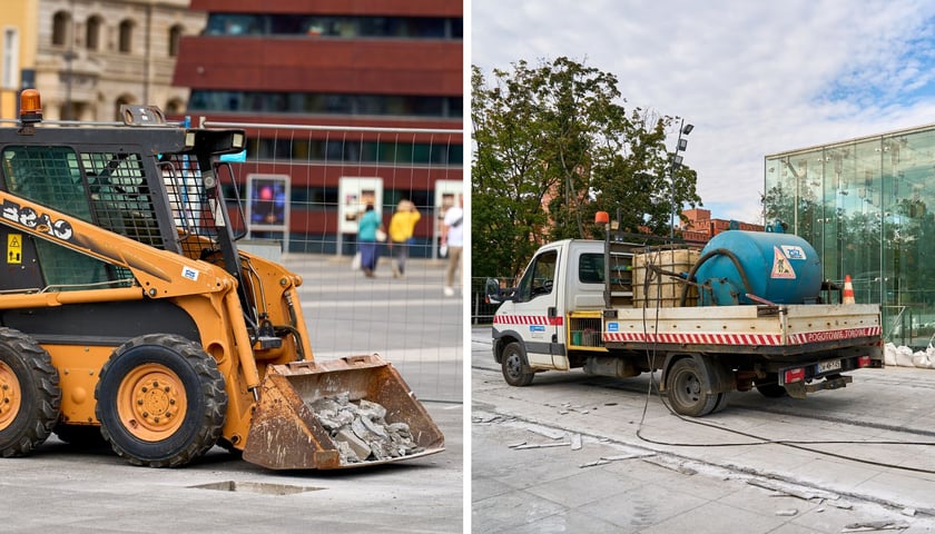 Dwa pojazdy na placu Wolności, 2 września 2025 roku