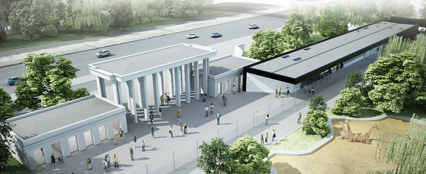 Brama główna w ZOO na ukończeniu