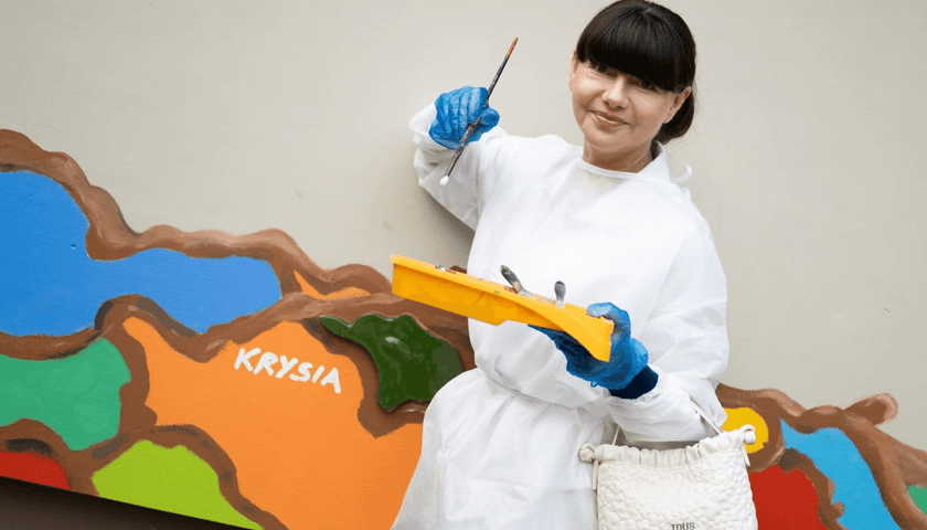 Jedna z twórczyń Muralu Solidarności