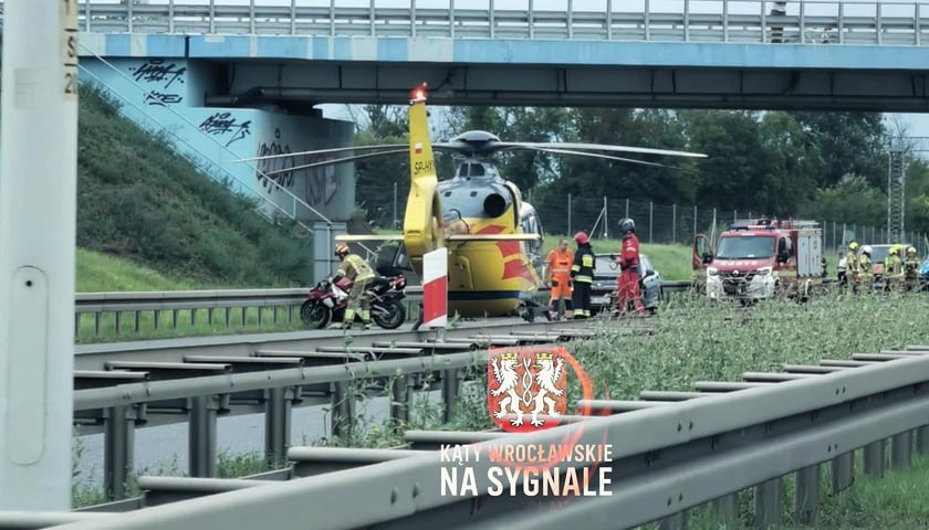 Miejsce wypadku na A8 (AOW) 