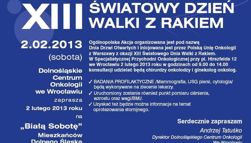 Biała sobota u onkologów