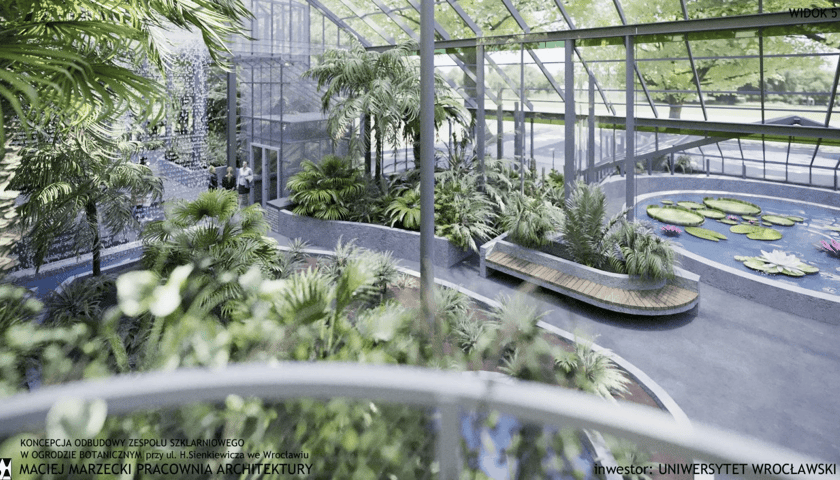 Wizualizacja Palmiarni w Ogrodzie Botanicznym UWR