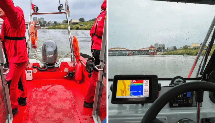 Akcja Wodnej Służby Ratowniczej na ul. Pasterskiej we Wrocławiu