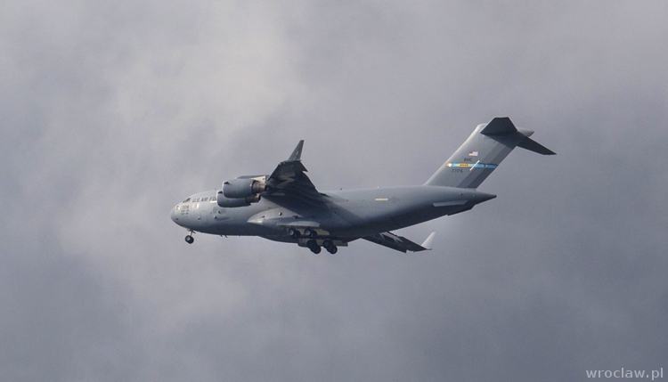 Samolot Air Force nad Wrocławiem
