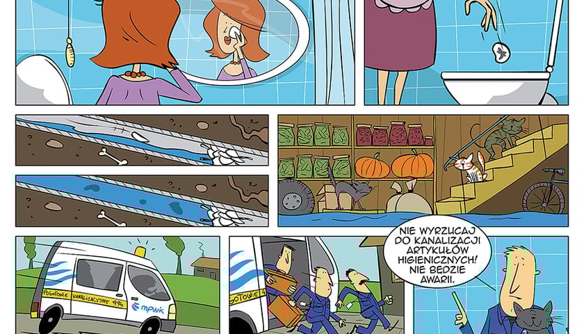 Pierzasta kura zapchała kanalizację