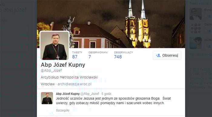 Twitterowe rekolekcje z abp. Kupnym