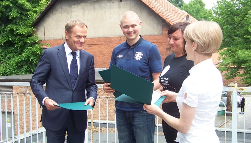 Premier Tusk we Wrocławiu