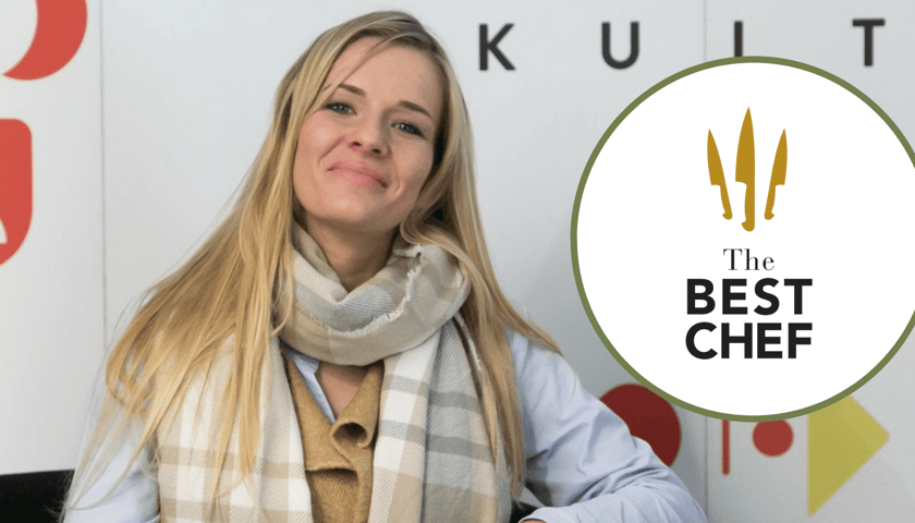 Beata Śniechowska, w kółku logo The Best Chef