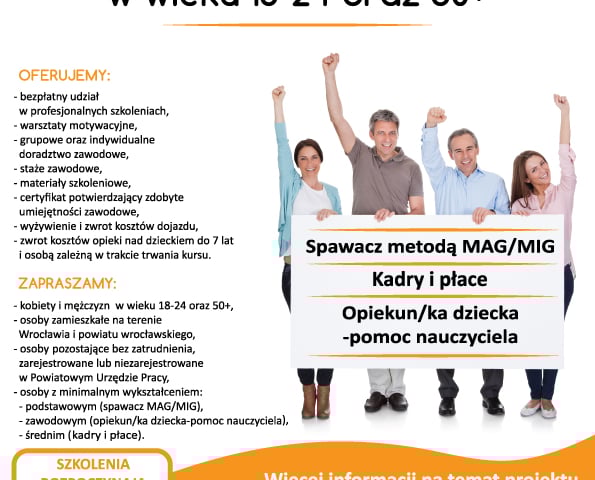 Za darmo przeszkolą bezrobotnych