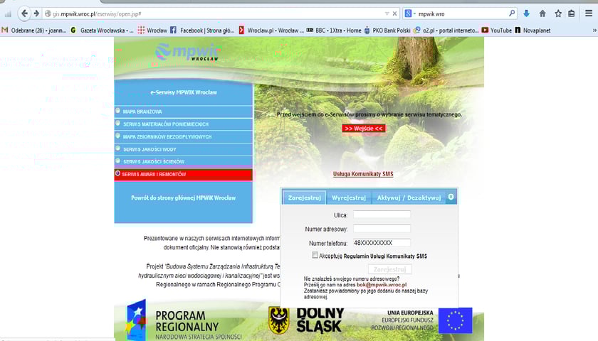 SMS-em powiadomią Cię o braku wody