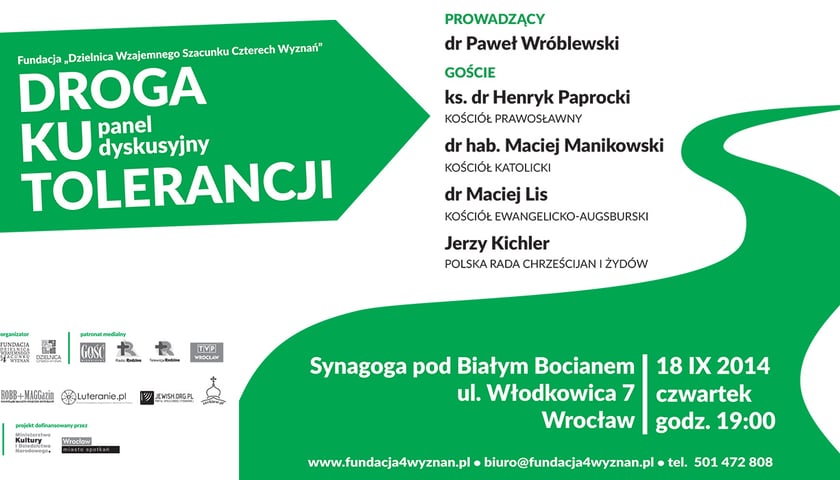 Porozmawiają o tolerancji w synagodze