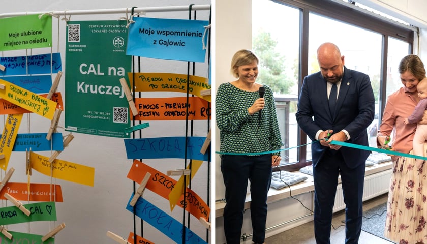 Otwarcie CAL na Gajowicach, symboliczne przecięcie wstęgi