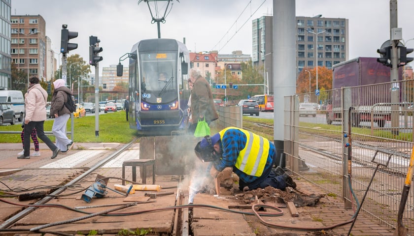 Naprawa torowiska na pl. Jana Pawła II - 15.10.2025