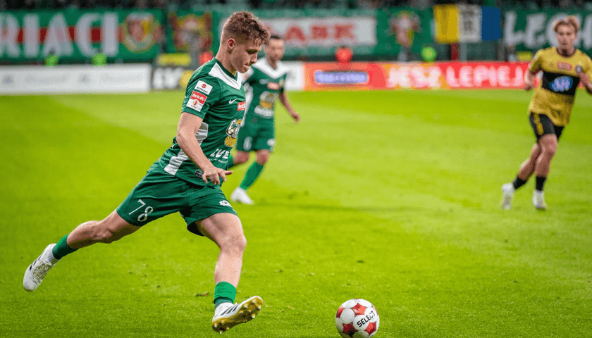 Piłkarze Śląska Wrocław podczas ostatniego domowego meczu z Polonią Warszawa