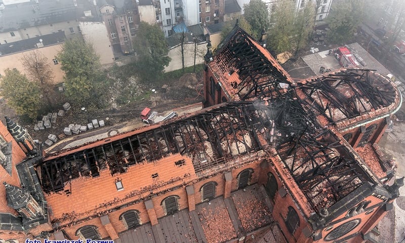 Pożar katedry w Sosnowcu – wrocławianie pomogą w odbudowie