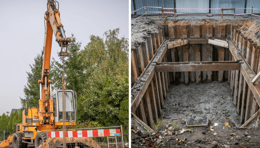 Postęp prac przy budowie kanalizacji na Kłokoczycach