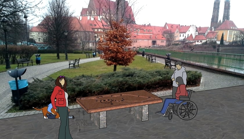 Pomnik Odry nad Odrą. Pomoże niewidomym