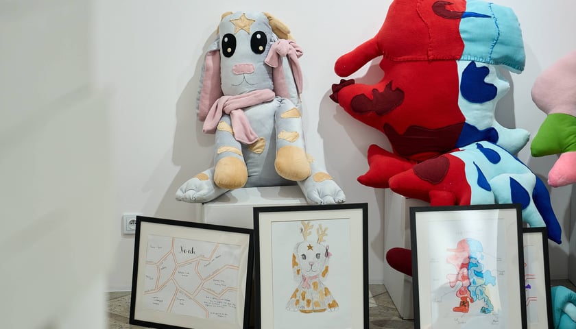 <p>W Mia Art Gallery na placu Solnym 11 można oglądać jedyne w swoim rodzaju pluszaki w rozmiarze XXXL. Zaprojektowały je dzieci.</p>