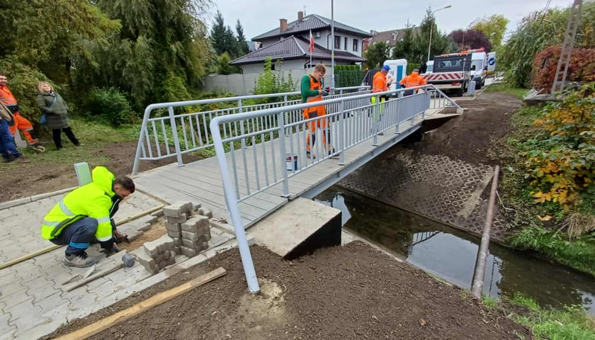 <p>Prace przy kładce na Kasinie</p>