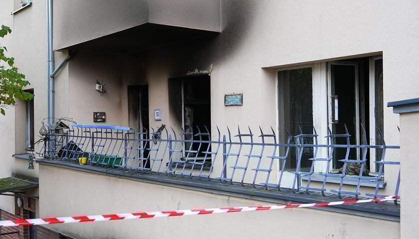 Pożar mieszkania przy ulicy Hallera 51, 26.10.2025.