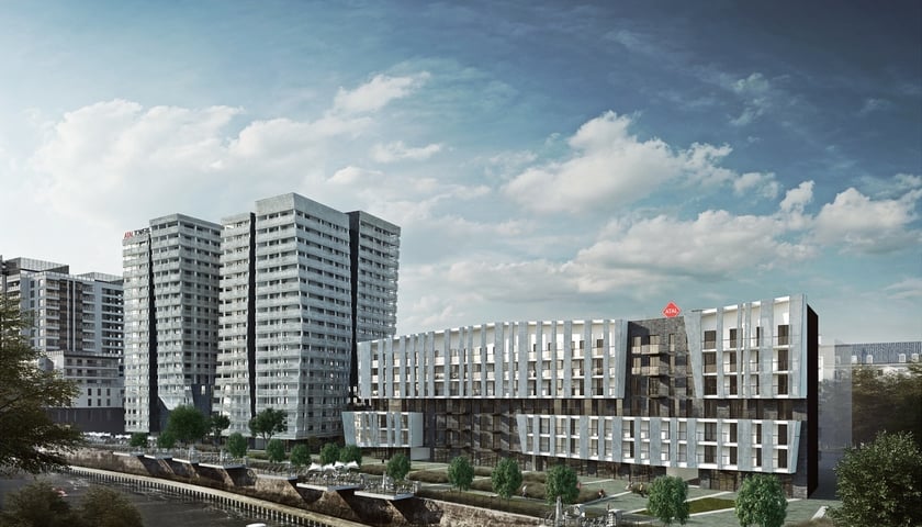 Nowe wieżowce nad Odrą