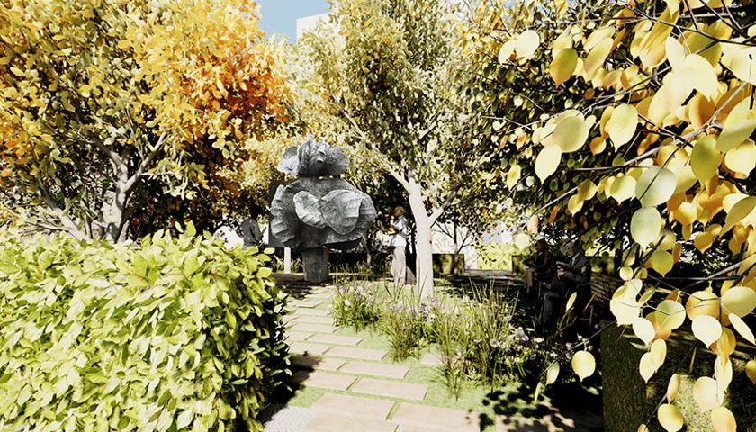 Wizualizacja: tak będzie wyglądała centralna część skweru przy ul. Podchorążych po metamorfozie