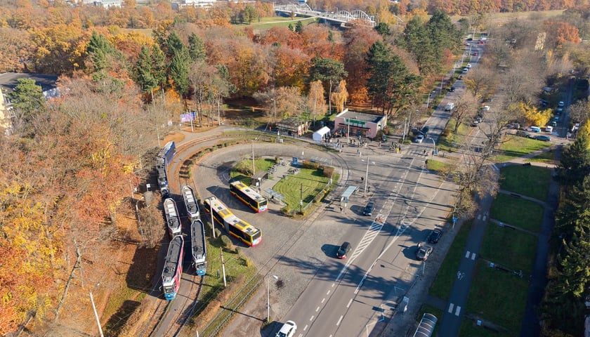 Widok na przyszłą trasę autobusowo-tramwajową na Swojczyce - pętla 