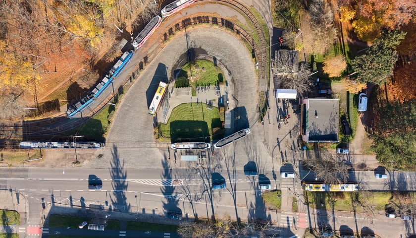Widok na przyszłą trasę autobusowo-tramwajową na Swojczyce - pętla 