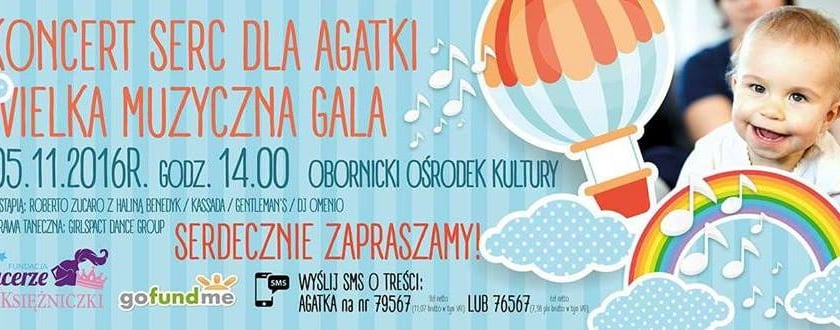 Datki dla Agatki – koncert charytatywny na leczenie dziewczynki